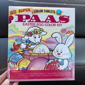 Vintage New Sealed Old Stock Paas Easter Egg Pure Food Color Kit